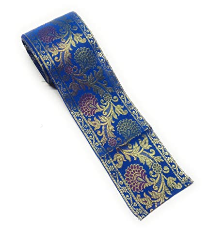 Image of Floral Brocade Ethnic Work Laces and Borders Material for Dresses, Sarees, Lehenga, Suits, Blouses, Dupatta, chunri and Crafts