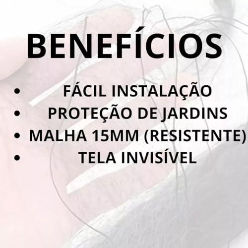 Rede de Nylon Proteção Contra Pássaros e Morcegos, 6x3 m, Resistente
