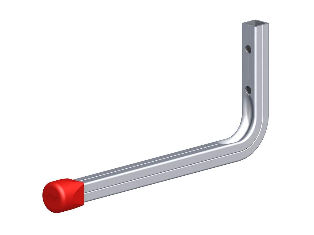 Rothley Red Alfer Aluminium Wall Hook 80 X 175Mm Prosolve