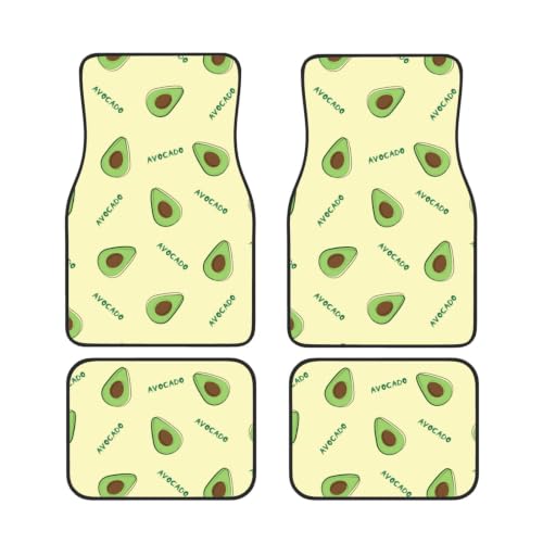 Alfombrillas de coche que no se mueven juego de neopreno antideslizante aguacate verde