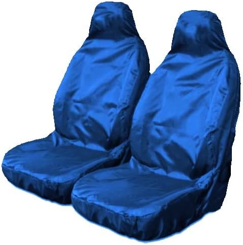 Heavy Duty BLUE WATERPROOF Car Seat Cover Protectors AIRBAG SAFE for Front Seats