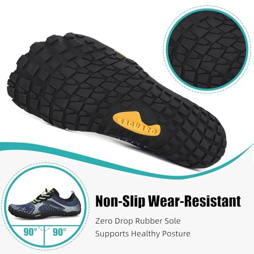 Image of SAGUARO Womens Mens Barefoot Shoes Minimalist Trail Runner Wide Toe Box Zero Drop Outdoor Cross Training Shoe