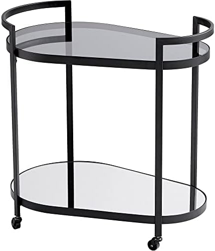 Cyan Lighting 10837 Cosmo - Bar Cart-30 Inches Tall and 17.5 Inches Wide, Black Finish