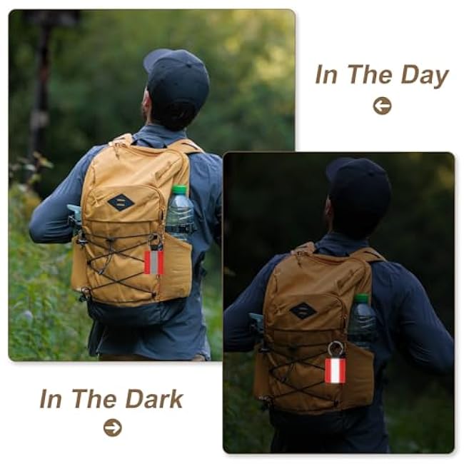 PATIKIL 8 Pcs Reflective Keychain, Reflective Strips High Visibility Safety Keychain Tags Lanyards Pendants Bright Zipper Pulls Waterproof for Backpack Running Cycling, Green 2