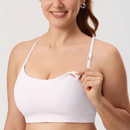 Image of MOMANDA Yoga Nursing Bras for Breastfeeding Fixed Y Back Soft Support Nursing Sports Maternity Bra
