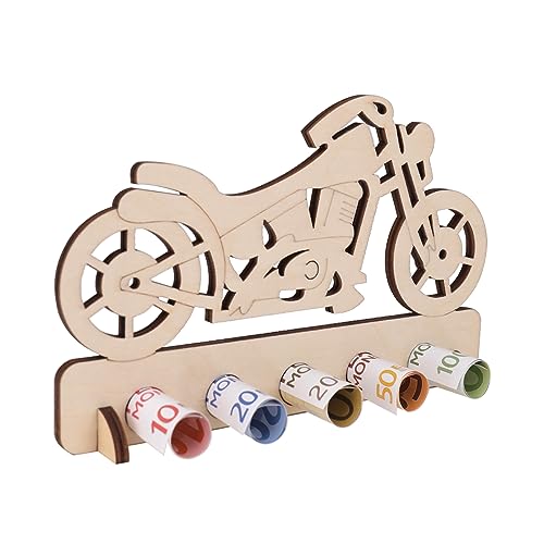 ENLACE Motorräder Geschenk, Motorräder Geburtstag Geldgeschenk Holz, Kreatives Geldgeschenke, Geschenke Aus Holz, Geldgeschenk für Familie, Liebhaber, Freunde, Motorradfan