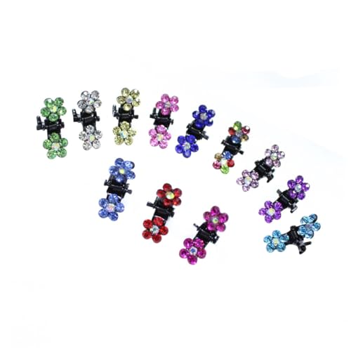 Épingle à cheveux griffe fleur en cristal évite les mèches rebelles mini pinces 120 pcs