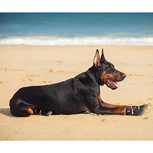 4Pcs Dog Boots Paw Protector,Sports Non-Slip Pet Dog Anti-Slip Sole, Breathable Dog Booties Paw Protector For Hot Pavement Winter Snow Hiking Booties #TOP7