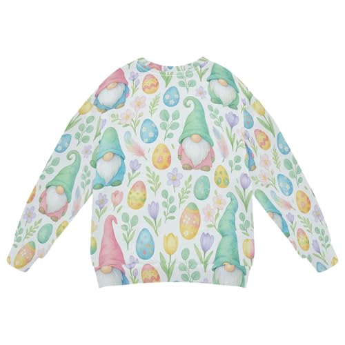 JUNZAN Easter Gnome Watercolor Flowers Little Boys Pullover Hoodie Long Sleeve Hoodie for Boys Party 4T2