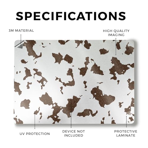 Image of Glossy Glitter Laptop Skin Compatible with Alienware M18 R2 (2024) - Brown Cow - Premium 3M Vinyl Protective Wrap Decal Cover - Easy to Apply | Crafted in The USA by MightySkins