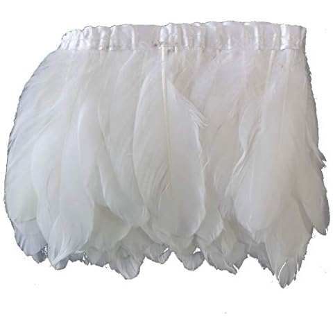 Sowder Duck Goose Feather Trim Fringe 2 Yards(White) Cover