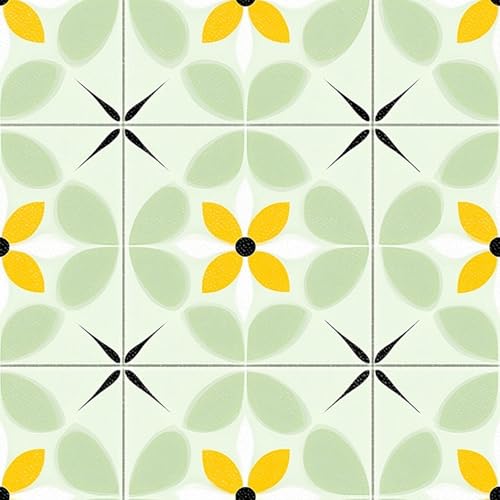 IVN 10PCS 12x12 Inch Peel and Stick Floor Tiles Green