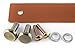 Alemon 6X Handmade Leather Cabinet Wardrobe Door Handle Pulls Knob (3