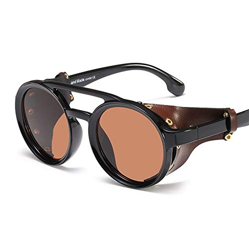 Buy Visions India Men's Round Sunglasses (Black Frame, Brown Lens) (Pack of 1) at Amazon.in
