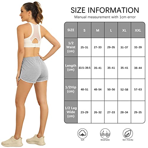 URATOT 4 Pack Women's Cotton Dance Yoga Sports Short Summer Running Athletic Pant Waistband Loose Shorts for Women2