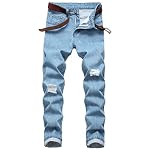 Men’s Ripped Distressed Destroyed Slim Fit Straight Leg Denim Jeans www.denim.fit