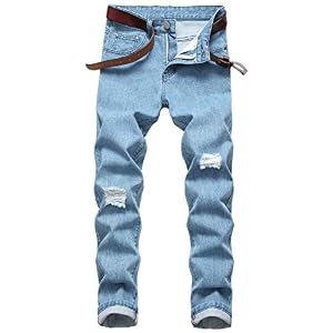 Men’s Ripped Distressed Destroyed Slim Fit Straight Leg Denim Jeans www.denim.fit