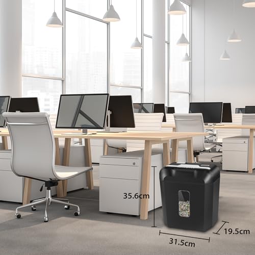 Schredder, 10 Blatt Kreuzschnitt (P-4) Aktenvernichter, VidaTeco Partikelschnitt Papierschredder für Papier/Kreditkarten, Reisswolf mit Tragbares Griffdesign & 14L Behälter (Querzuschnitt, 10 Blatt)