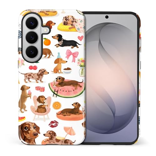 Coque Galaxy S26 teckel au design drôle de chien saucisse, cadeau pour femme