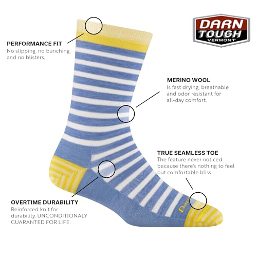 Darn Tough Women's Morgan Crew Lightweight Lifestyle Sock (Style 6039) - Country Blue, Large2