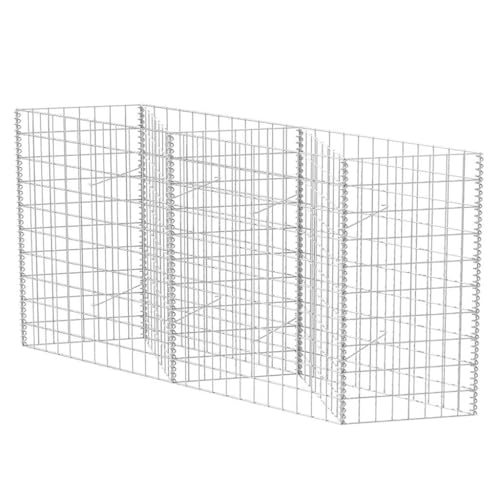 Favemtsl Gabion Basket 47.2"x11.8"x39.4" Galvanized Steel Retaining Wall...