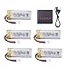 Produktbild 5PCS 3.7V 600mAh Lithium-Batterie mit 5-in-1-Ladegerät für SYMA X600W X700 X700W Luftaufnahmen Quadcopter Zubehör Fernbedienung Drohne