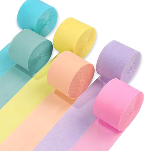 Krepppapier Set 20 Rollen Bunt - 4,5cm X 25m Für Partydekoration