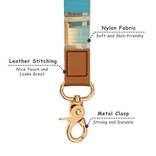 Image of Wrist Lanyard Key Chain, Cute Wristlet Strap Keychain Holder for Women Men Car Keys ID Badges Card Wallet Phone Camera