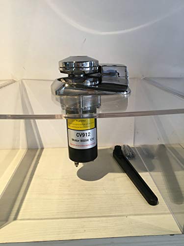 POWER4S 12V 600W Utility Style Anchor Winch Windlass Suitable for Boats from 20ft to 35ft CV612 (7mm DIN766 Gypsy)