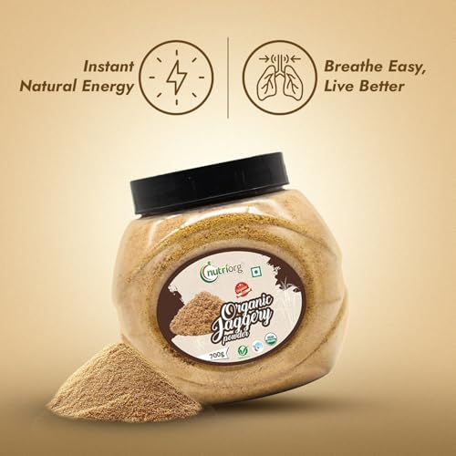 Image of NutriOrg Organic Jaggery Powder 3.5 kg(Pack of 5 * 700) | Certified USDA Approved | Organic | No Added Preservatives & Artificial colour |