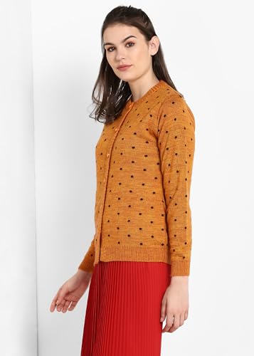 Image of Modeve Women's Acrylic Blend Cardigan /Round Neck Sweater For Winter