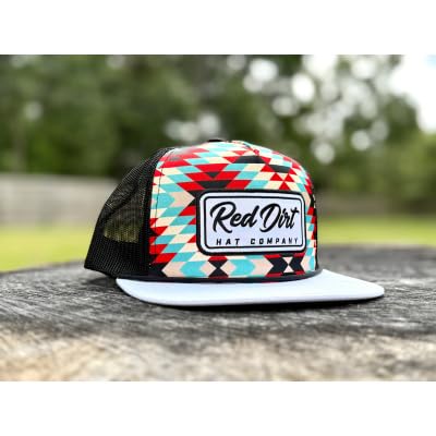 Image of Red Dirt Hat Company Fandango White /Geo /Black Cap