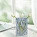 Aoderun Glass Vase Crystal Vase Heavy Duty Large Flower Vase for Dining Table Kitchen Office Home Shelf Wedding Living Room Centerpieces(Grey)