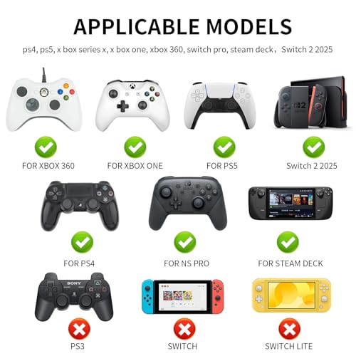 Image of PERFECTSIGHT Liquid SiliconeThumb Grip Caps for Switch 2 2025, PS5, PS4, Xbox Series X /S, Xbox One, Switch PRO Controller, 4PCS Soft Analog Thumbsticks Grips Joystick Cover Set (Clear)