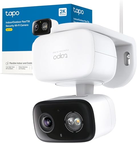 Tapo C216, Mini Cámara de Vigilancia 2K 3MP 360°, Grabación Interior/Exterior, Detección IA y Notificaciones, Tarjeta MicroSD de hasta 512 GB