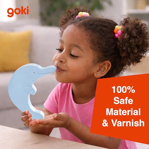 Goki Wooden Balancing Dolphin Stacking Toys - Montessori Toys for 4 Year Old I Wooden Balance Game for Kids & Educational Stacking Game for Toddlers - for Fine Motor Skills & Concentration Ages 4+ - Image 8