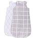 Ely's & Co. Wearable Blanket Baby Sleep Bag I Grey Grid (3-6 Months)