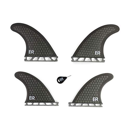 Eisbach Riders Tabla de surf Future de fibra de vidrio con aletas para tabla de surf y SUP (gris)