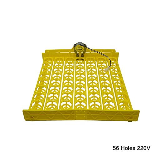 SEIWEI Egg Trays, Egg Incubation Tray, 56Pcs 220V Eggs Automatic Egg Turner Turning Tray Chicken Incubators Incubator Laboratory for Automatic Egg Incubator Tray Incubation Accessory
