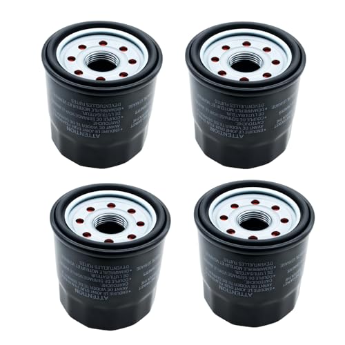 Image of (4-Pack) Replacement Oil Filter Compatible with Kawasaki OEM Numbers 16097-0008, 16097-0002, 16097-0004, 16097-0011, 16097-0552, 16097-1054, 16097-1072 | Fits Kawasaki KN 303, HF303, 2520799, 3089996
