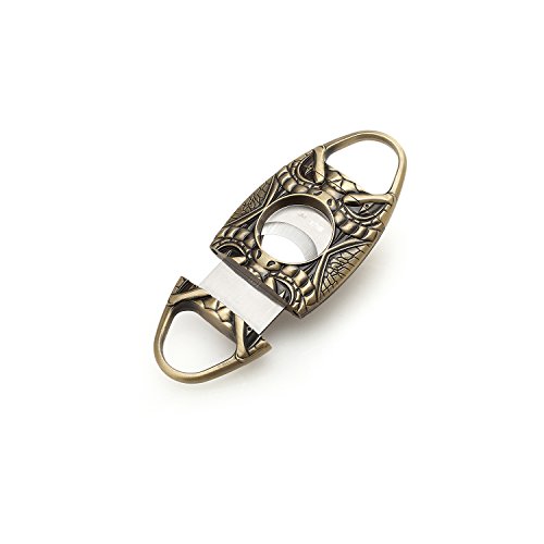 JIFENG Cigar Cutter - Antique Bronze Cobra Engraved - Duty Heavy Metal Cigar