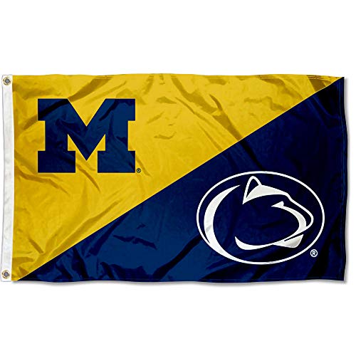 Image of Split Michigan vs Penn State House Divided 3x5 Flag