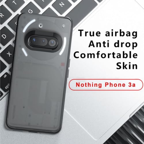 Image of Protective Case for Nothing Phone 3a, Frosted Transparent Anti-Drop Airbags, 2.4m Drop Impact, Shock Absorption, Camera Protection, Hard Back Cover, Back
