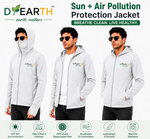 Image of D-EARTH Premium Sun + Air pollution Protection Jacket for Men