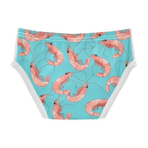 Wusikd Pink Shrimp Boys' Underwear Cotton Blue Boys Briefs Soft Toddler Underwear 2T2