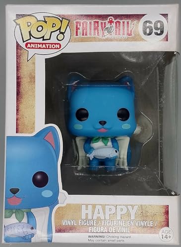 Funko Pop! Anime: Fairy Tail - Happy Vinyl Figure (Bundled with Pop BOX PROTECTOR CASE)