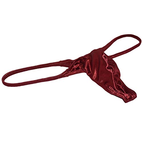 Men Contoured Pouch Swim Bikini G-Strings Lingerie Underwear Shiny Satin Mini T-Back Jockstrap3