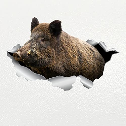 2 pièces sanglier voiture autocollants sanglier autocollants sanglier décalque sanglier autocollants animaux de la forêt Auto autocollants grand sanglier autocollant Auto ordinateur portable valise ca