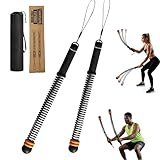 Adjustable Ropeless Battle Ropes - Cordless Weighted Training Ropes for Home Gym | HIIT Workouts | Portable Exercise Equipment for Full Body Strength Training (Black)