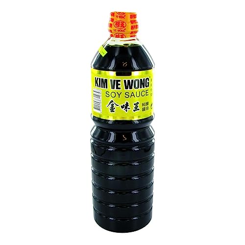 Sauce de soja originale KIM VE WONG salée format 1L lot de 2 bouteilles pour cuisine asiatique